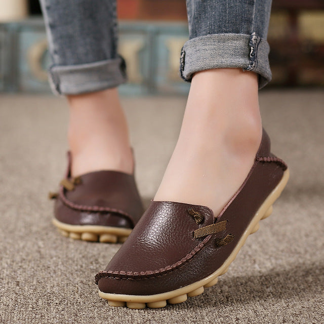 Damen Leder-Loafer im Casual-Stil