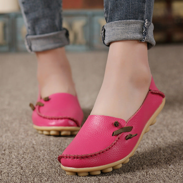 Damen Leder-Loafer im Casual-Stil
