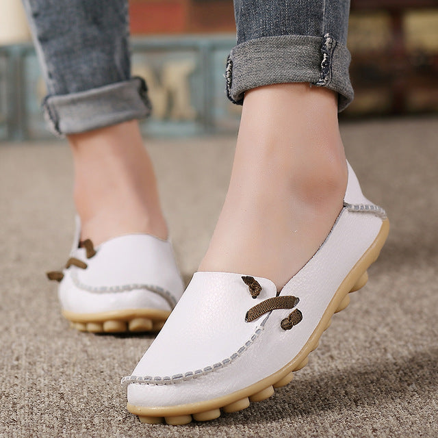 Damen Leder-Loafer im Casual-Stil