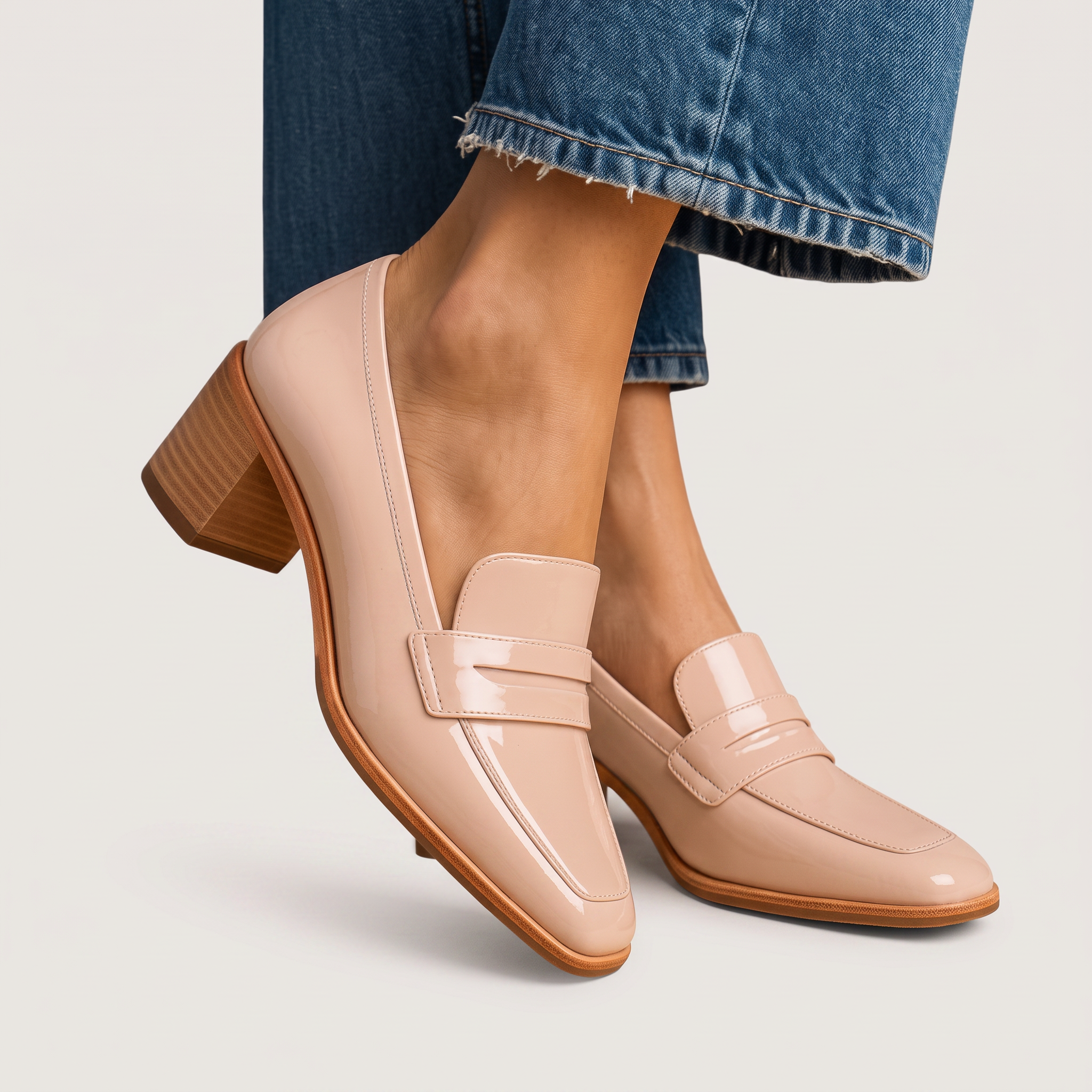 Leder-Mokassins Damen Alda Laura, ergonomisch, bequemer Gang