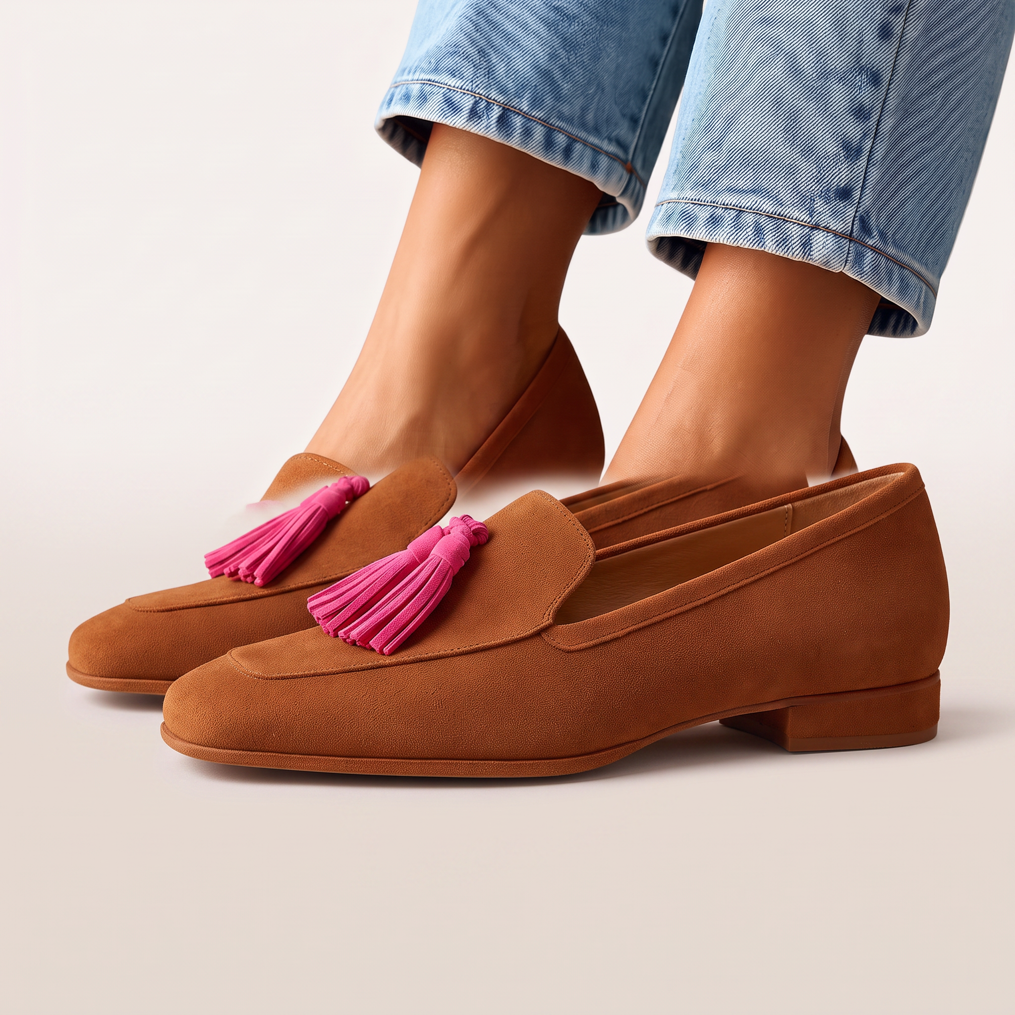 Wildleder-Mokassins Damen Clio Sara – weiche Slipper