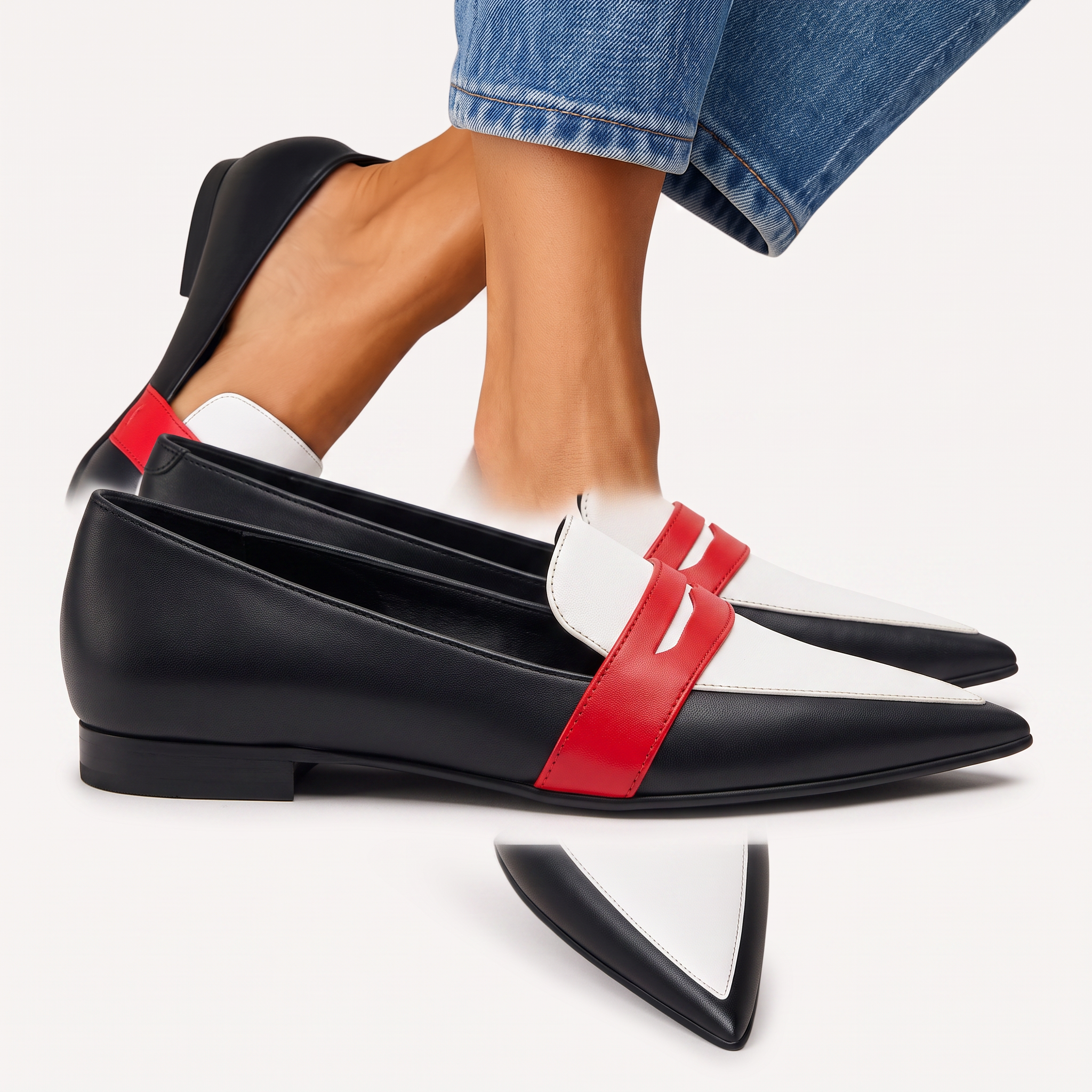 Komfort-Mokassins Damen Alda Alba, bequeme Slip-Ons