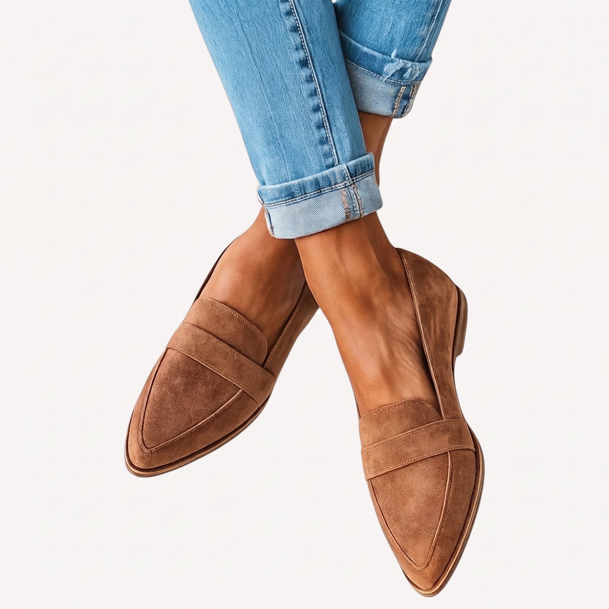 Ergonomische Leder-Mokassins Damen Clio Anna – sicherer Halt