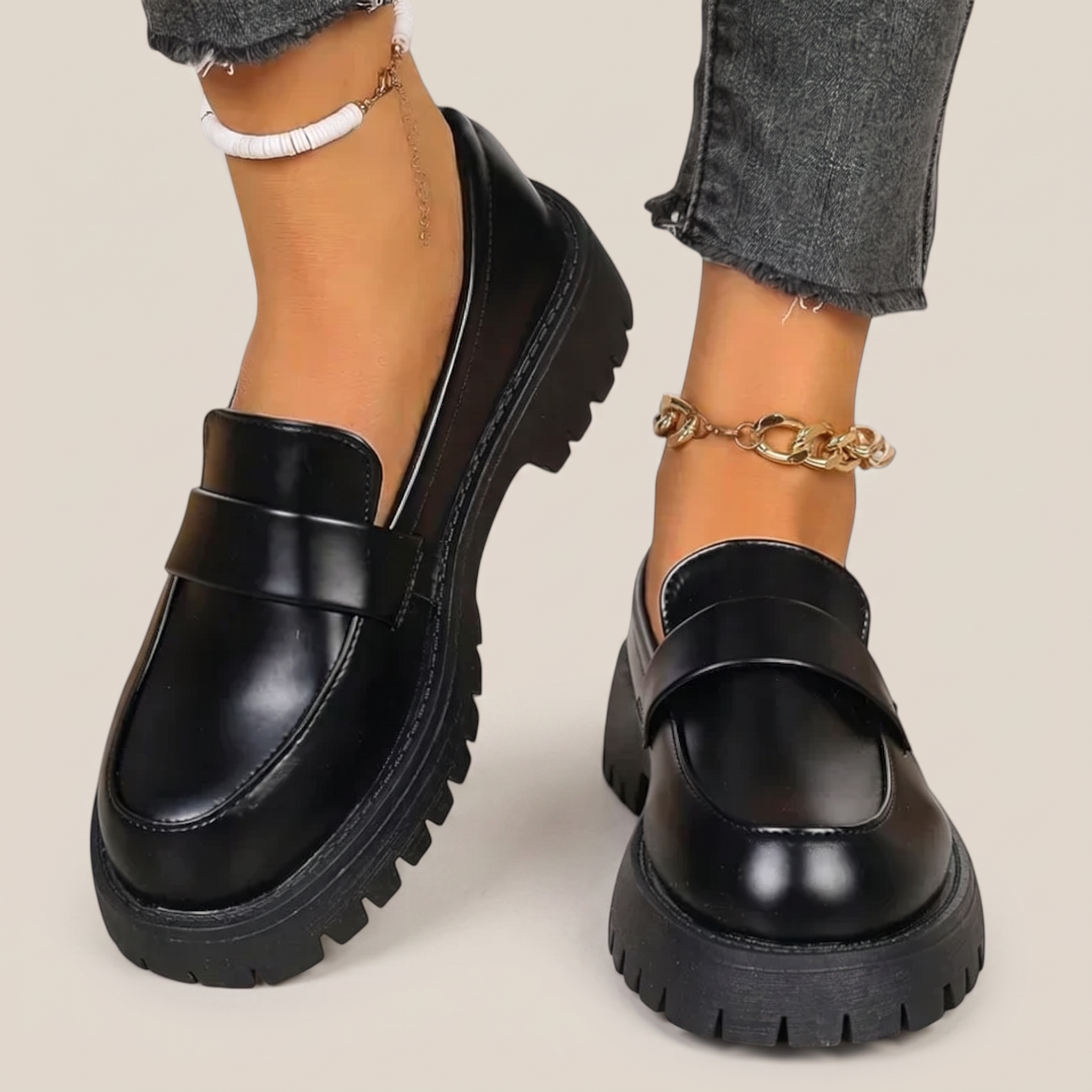 Leder-Mokassins Damen Alda Mia, ergonomisch, weiche Slip-Ons