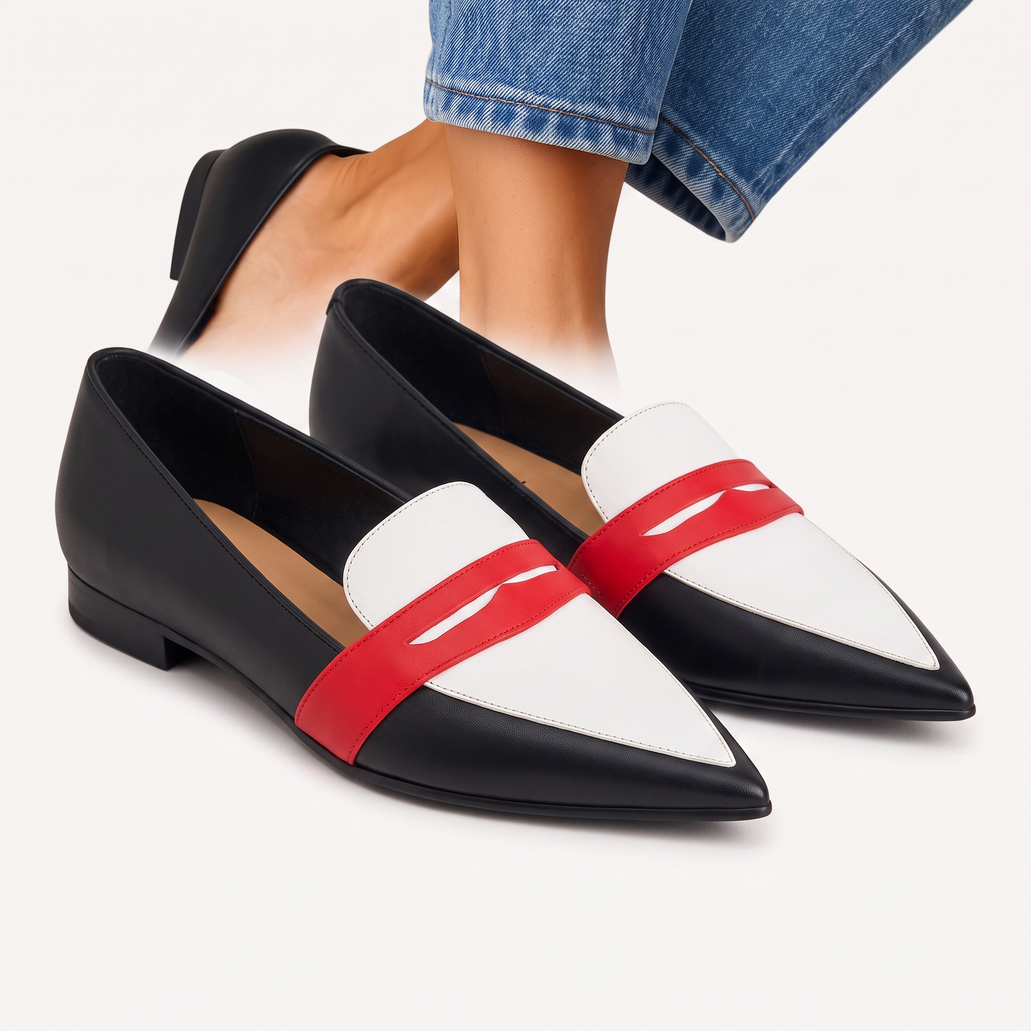 Komfort-Mokassins Damen Alda Alba, bequeme Slip-Ons