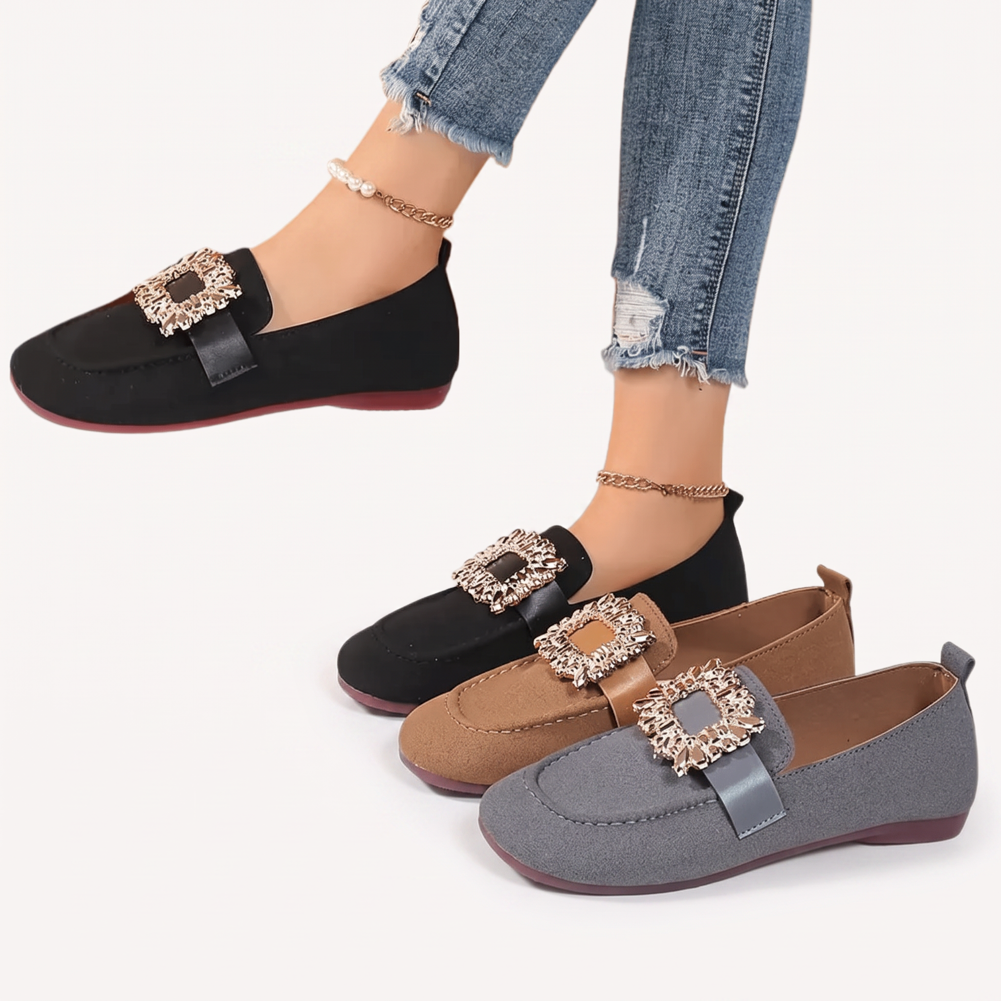 Ergonomische Mokassins Damen Clio Mia – weiche Slipper