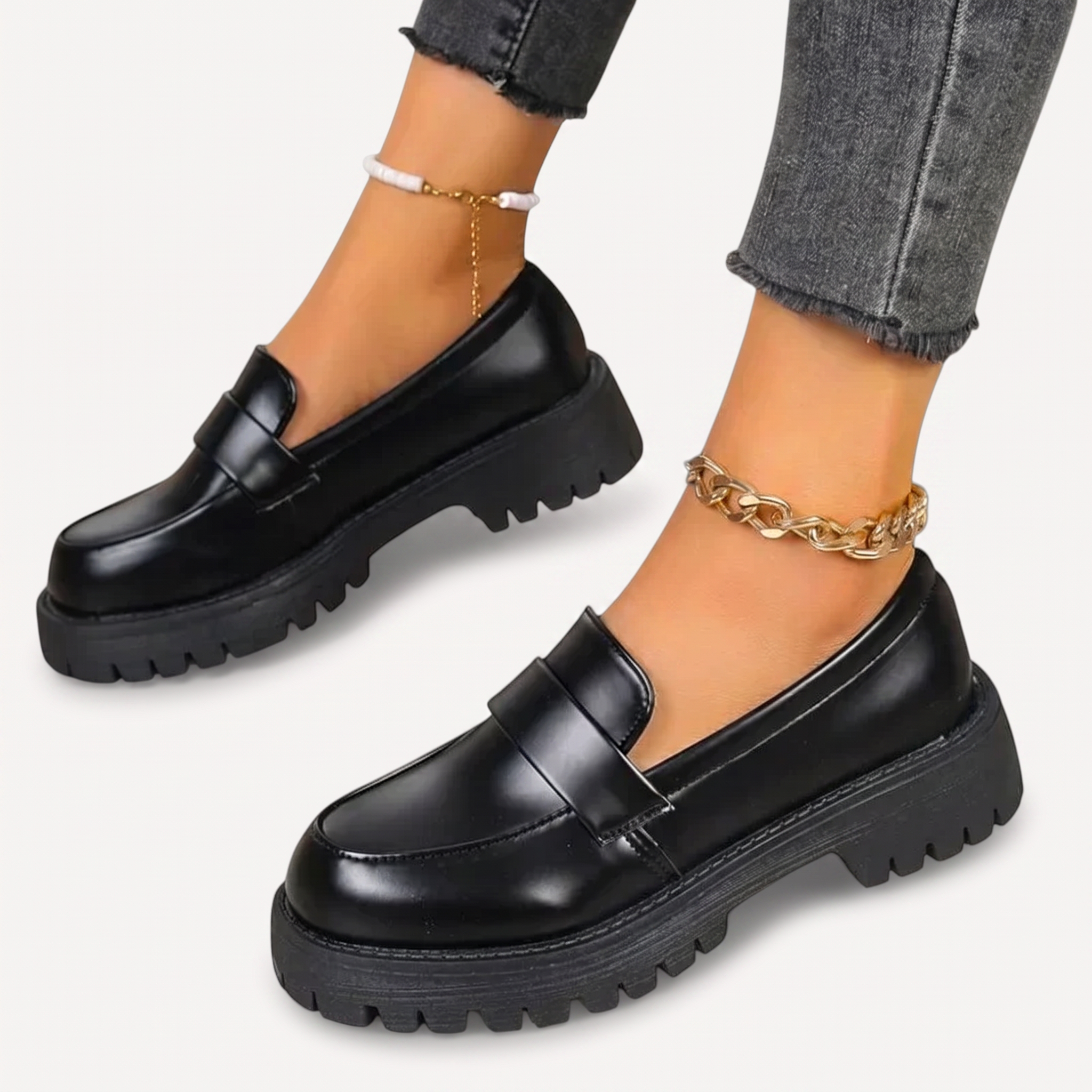 Leder-Mokassins Damen Alda Mia, ergonomisch, weiche Slip-Ons