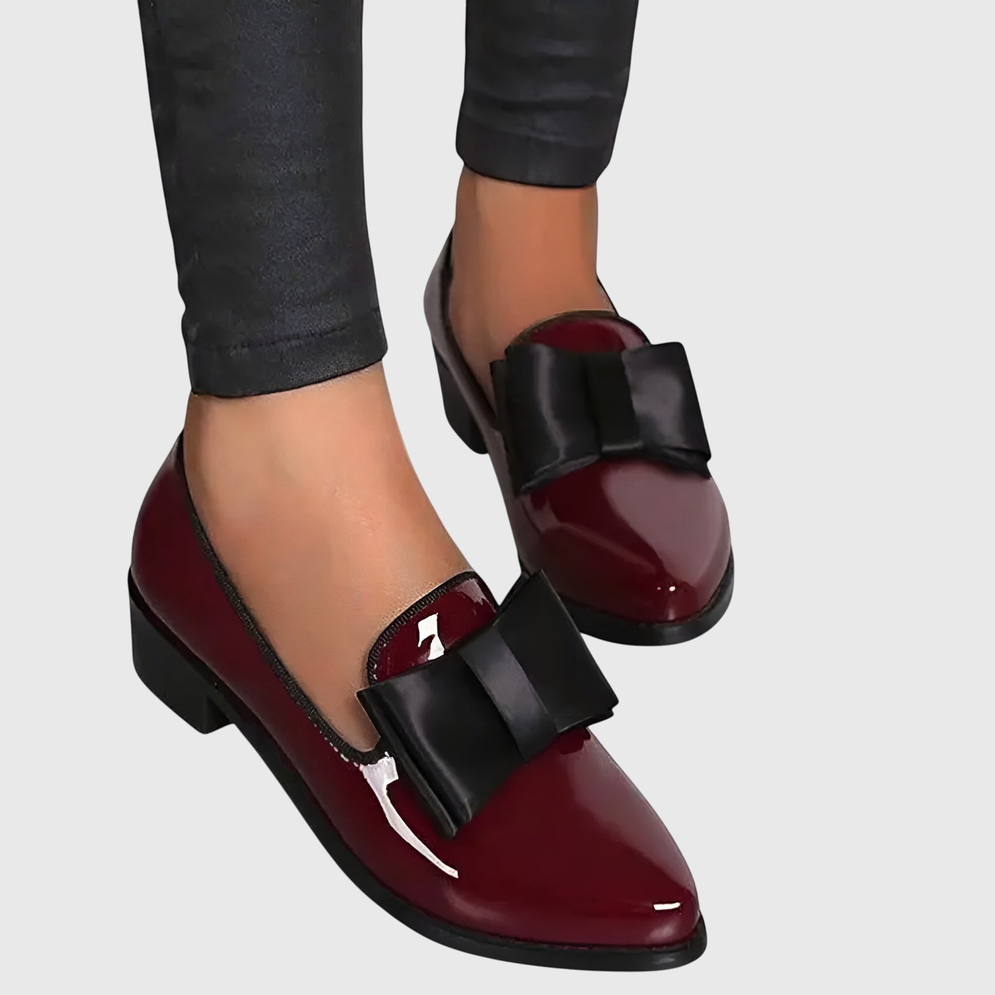 Klassische Komfort-Mokassins Damen Lina Laura, Slipper mit Schleife