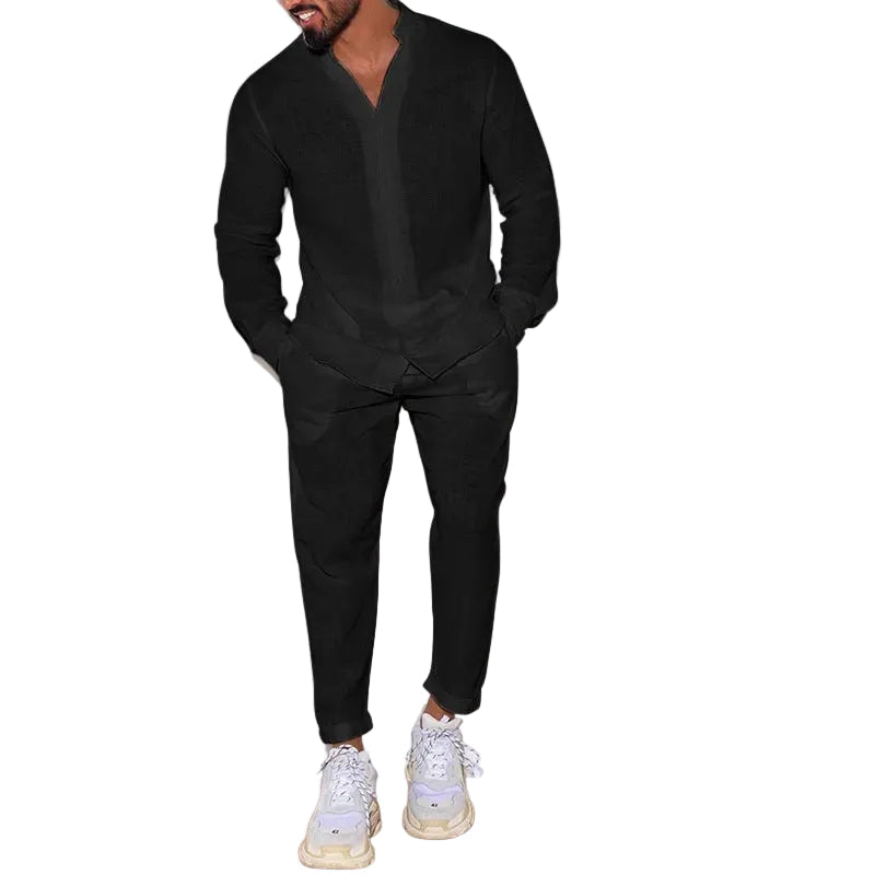 Katoenen Set Heren Overhemd & Broek
