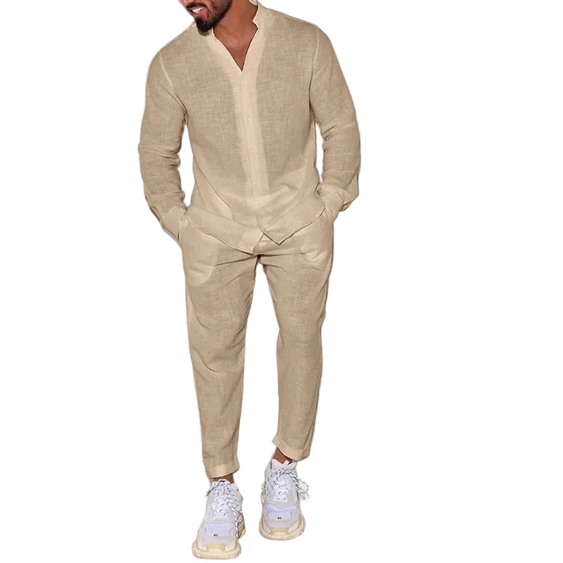 Katoenen Set Heren Overhemd & Broek